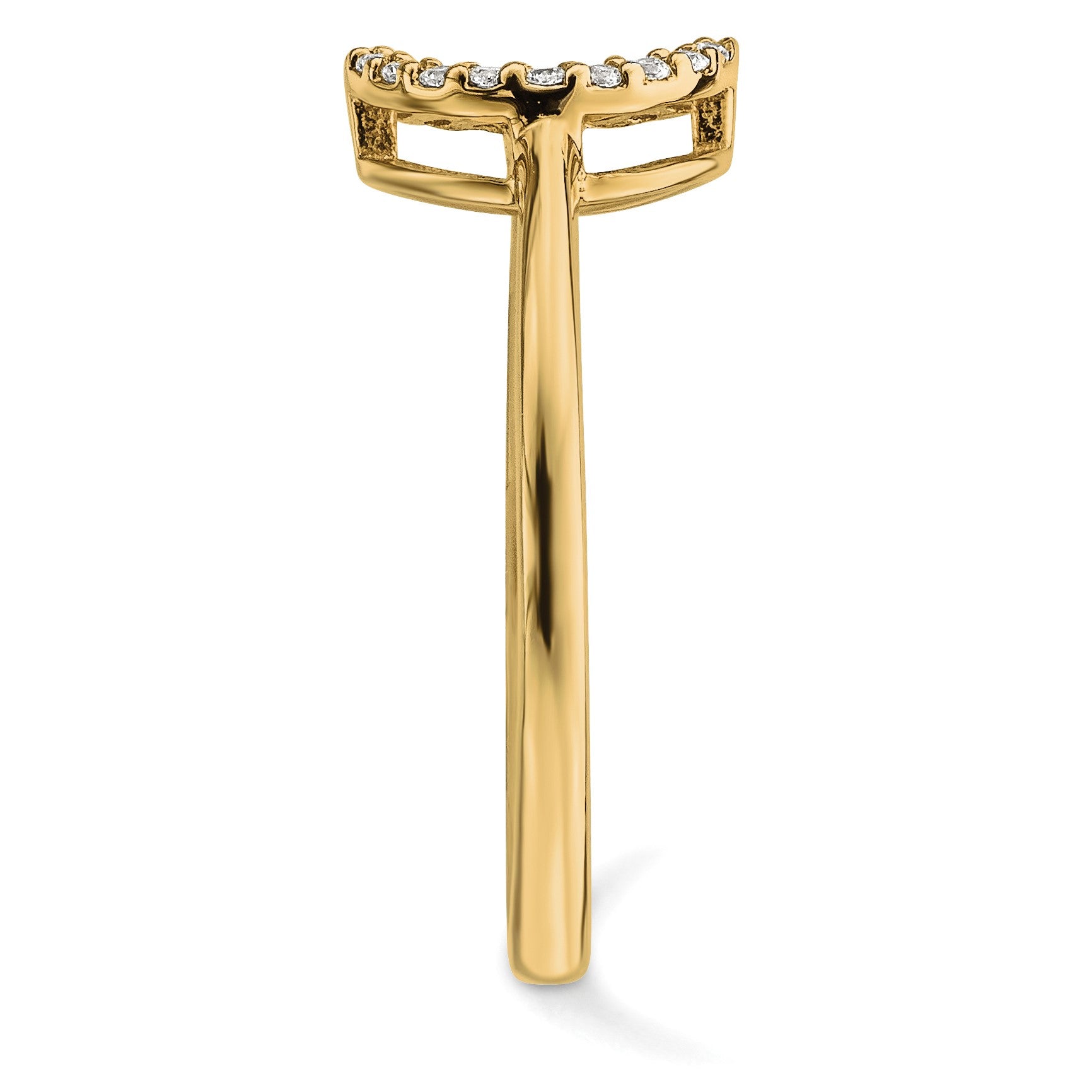 14k 1/15 carat Diamond Open Circle Ring