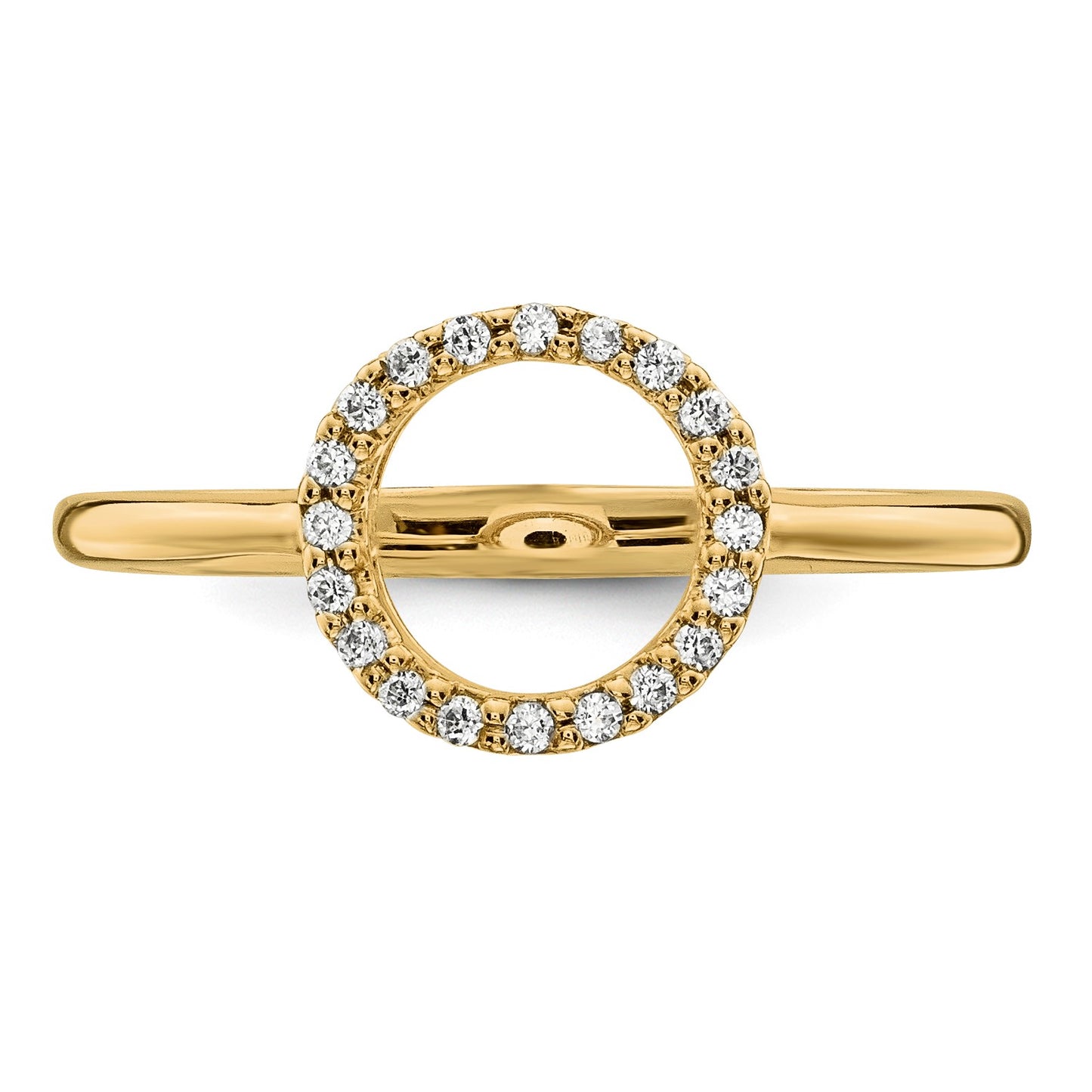 14k 1/15 carat Diamond Open Circle Ring