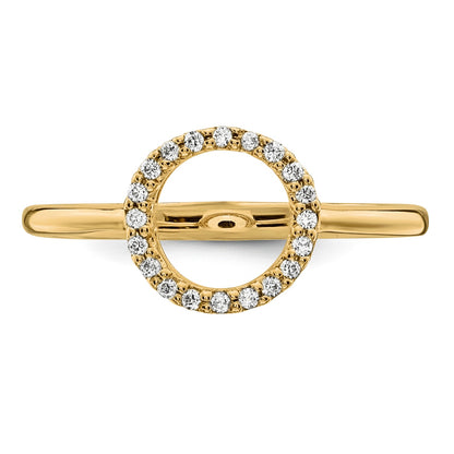 14k 1/15 carat Diamond Open Circle Ring