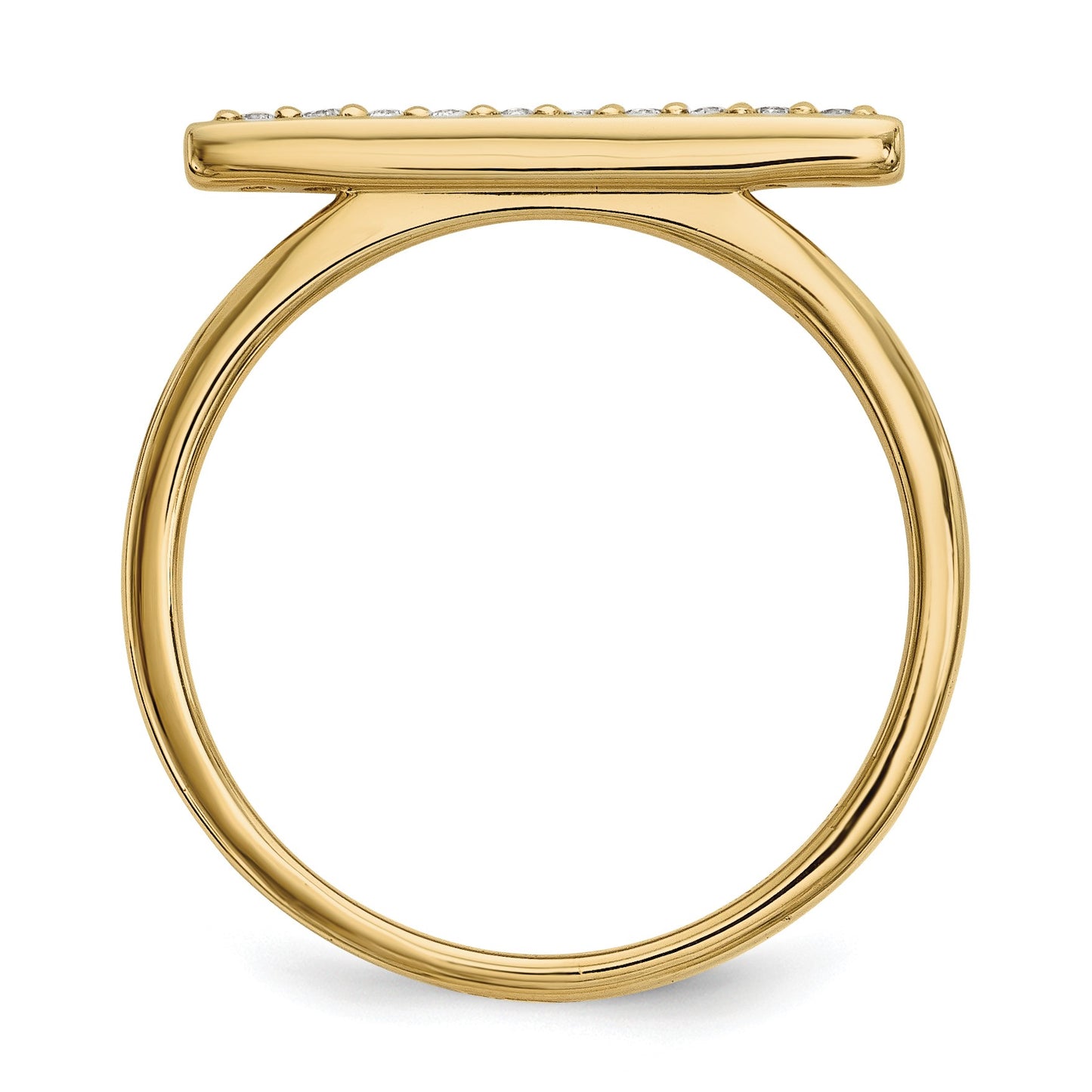 14k 1/10 carat Diamond Bar Ring