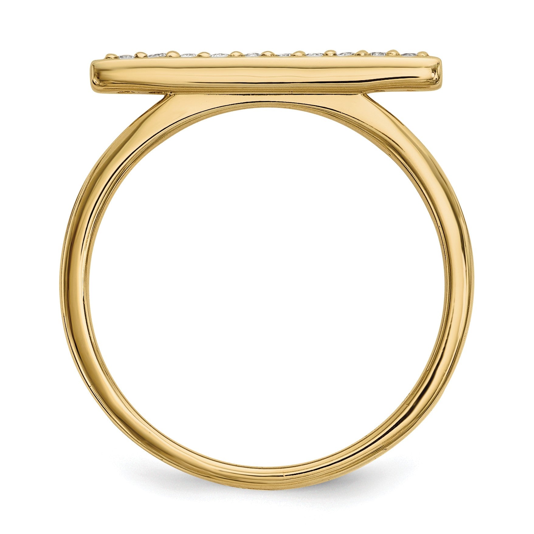 14k 1/10 carat Diamond Bar Ring