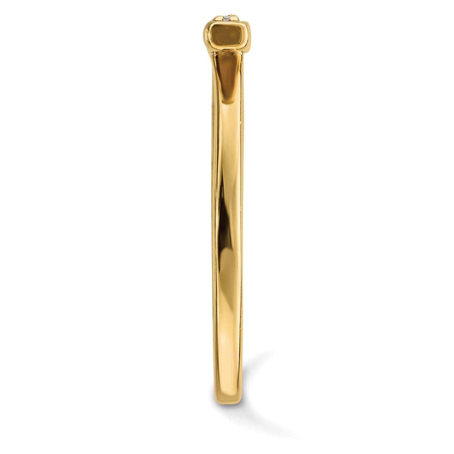 14k 1/10 carat Diamond Bar Ring
