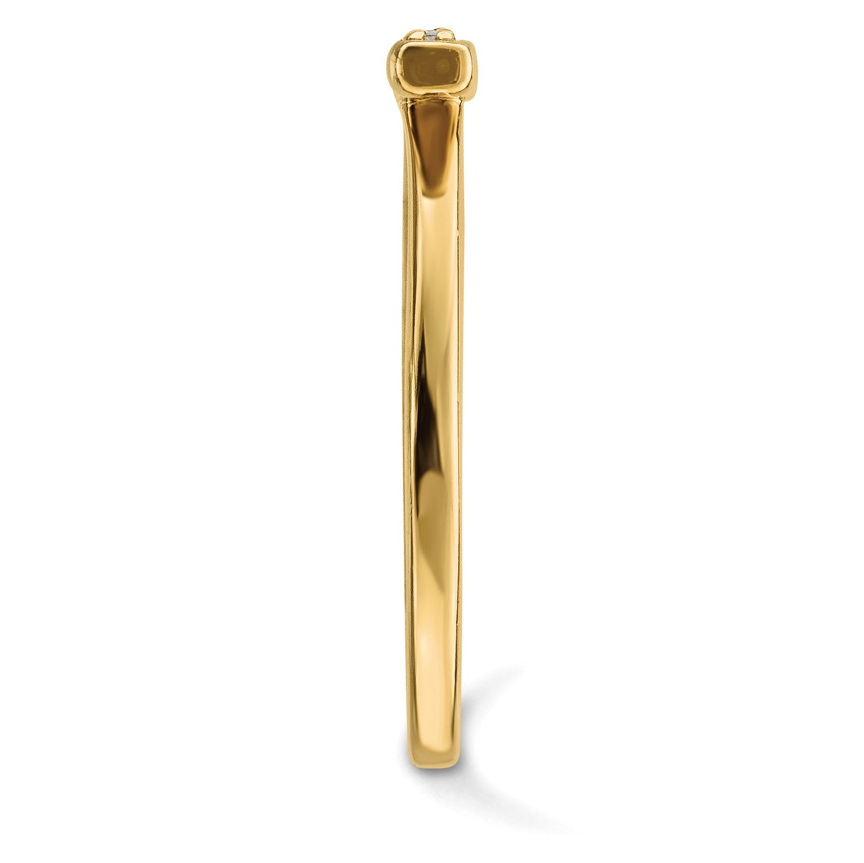 14k 1/10 carat Diamond Bar Ring