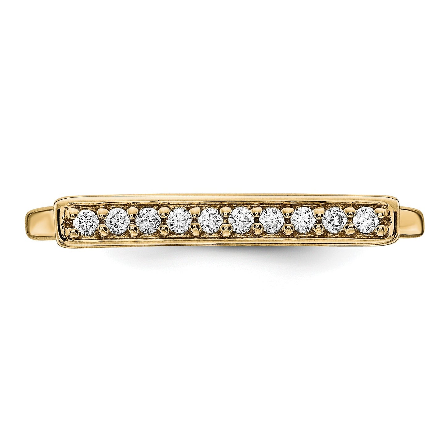 14k 1/10 carat Diamond Bar Ring