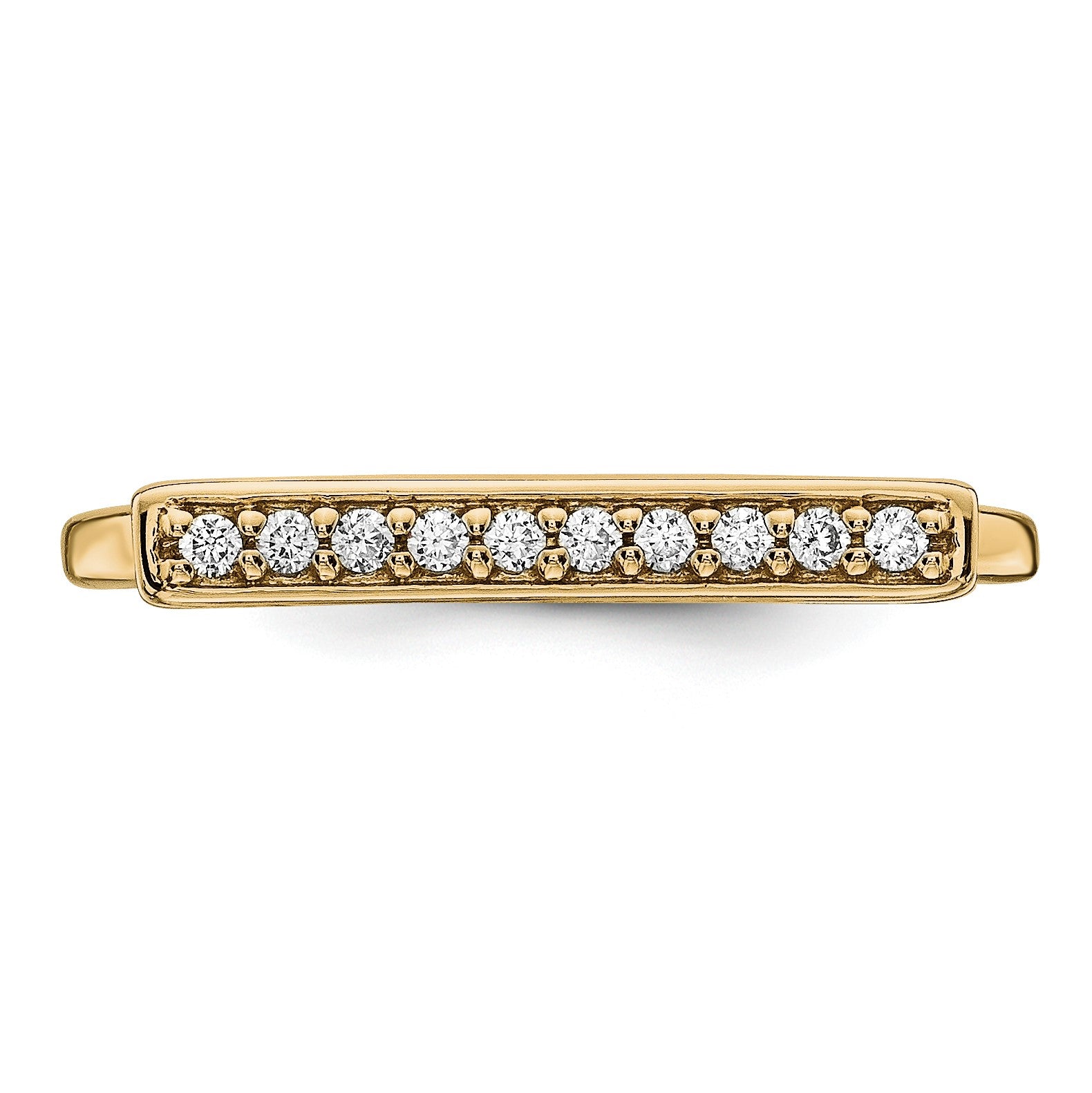 14k 1/10 carat Diamond Bar Ring
