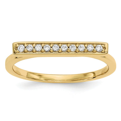 14k 1/10 carat Diamond Bar Ring