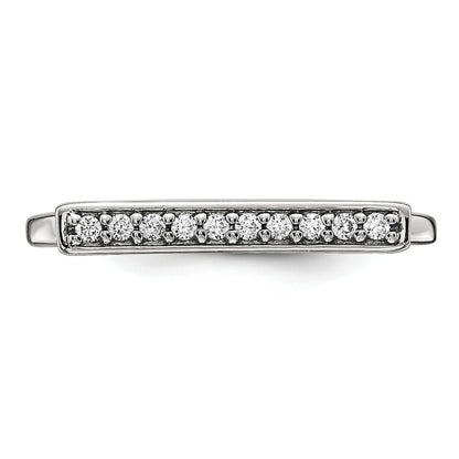 14k White Gold 1/10 carat Diamond Bar Ring