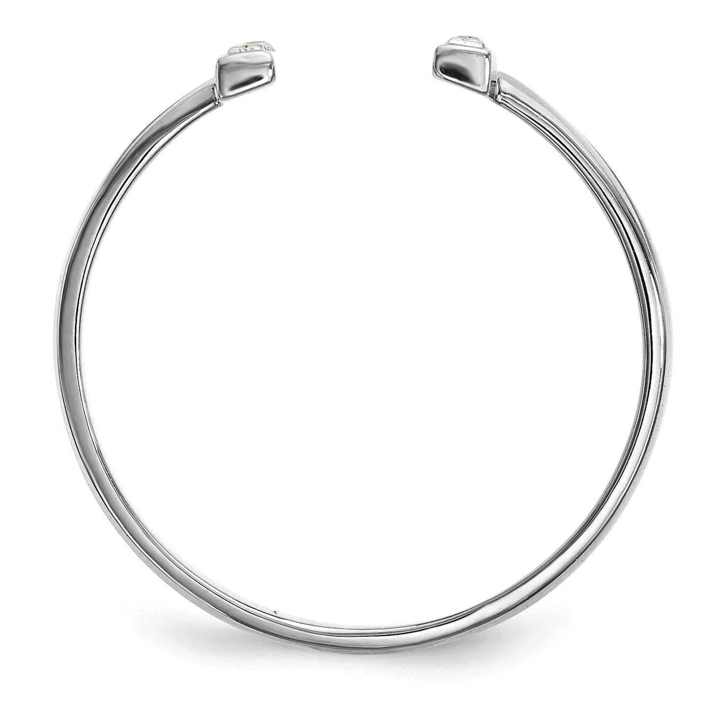 14k White Gold 1/10 carat Diamond Double Bar Ring