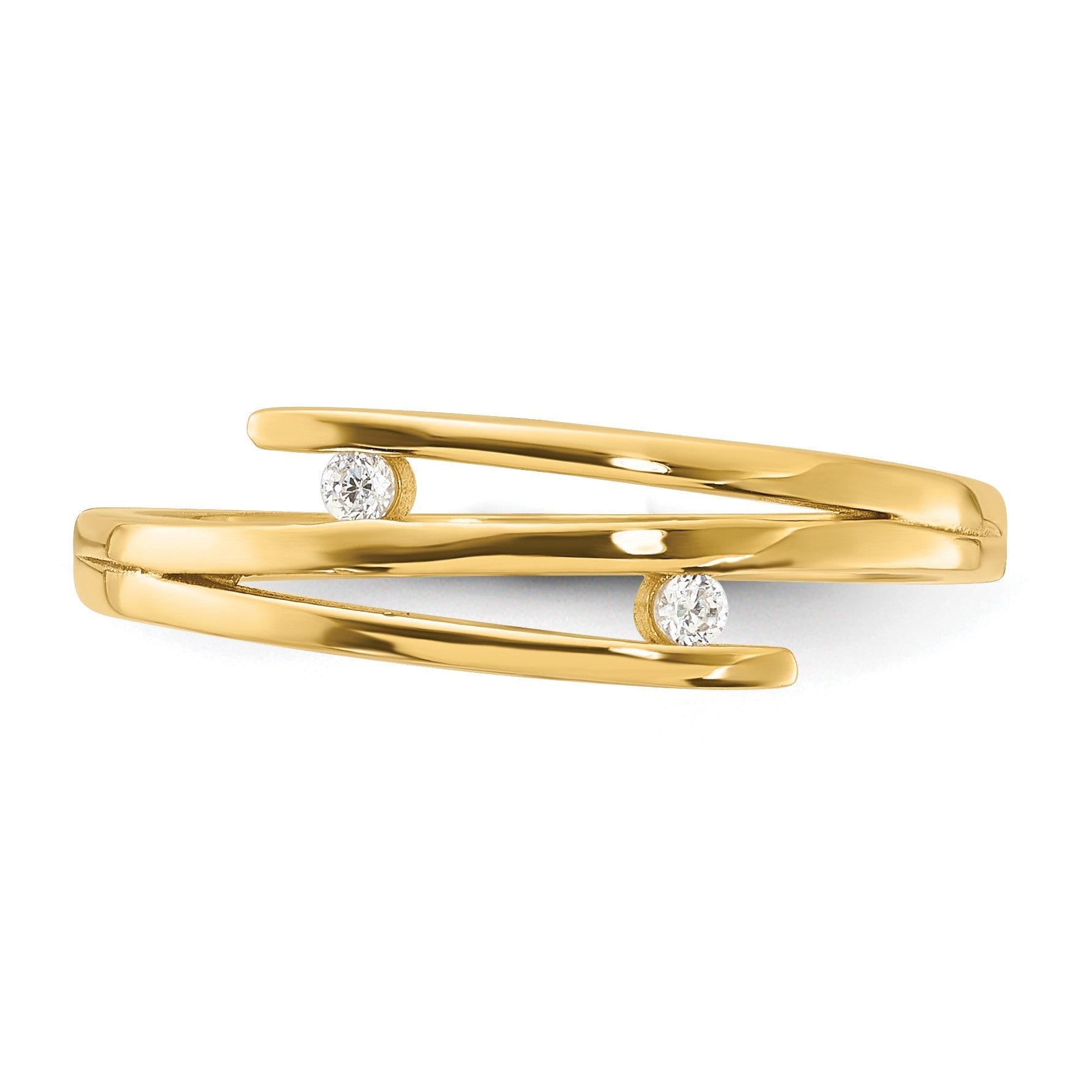 14K Polished Cubic Zirconia Fashion Ring