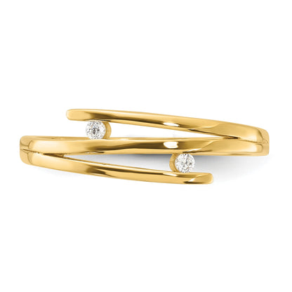 14K Polished Cubic Zirconia Fashion Ring
