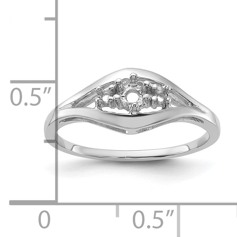 14k White Gold .14ct. Diamond Ring Mounting
