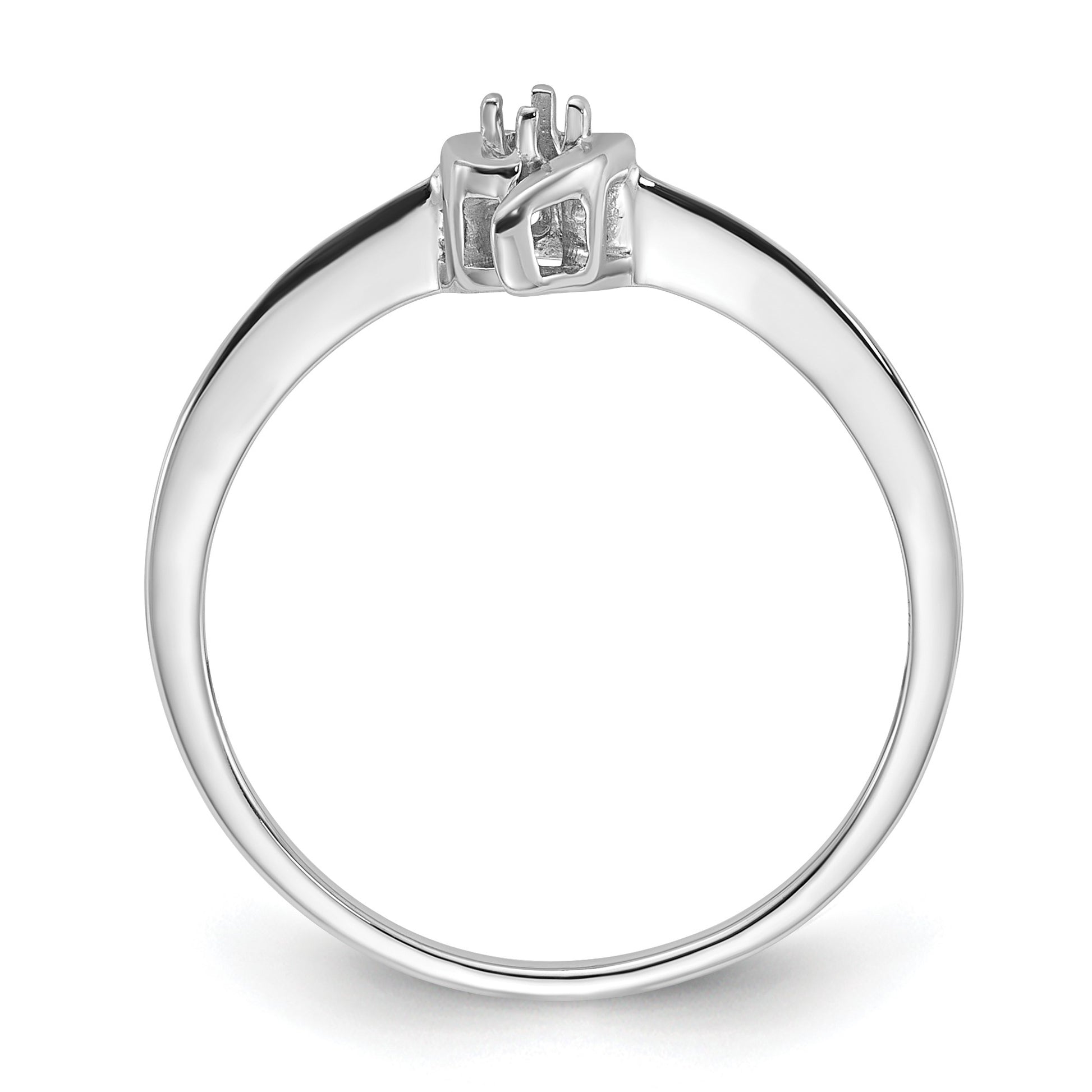 14k White Gold Ring Mounting