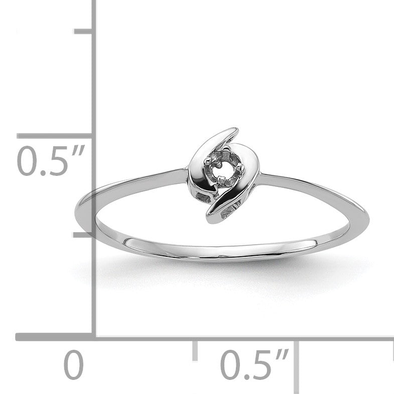 14k White Gold Ring Mounting
