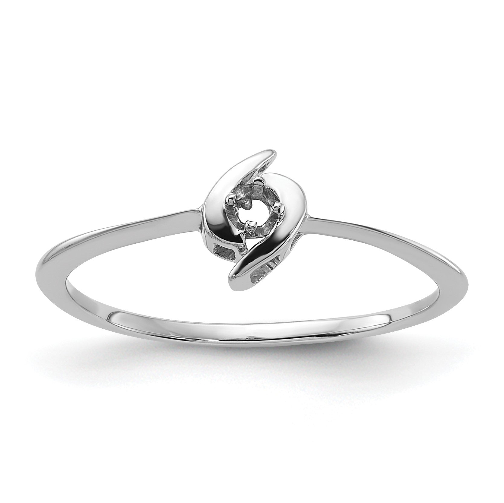 14k White Gold Ring Mounting