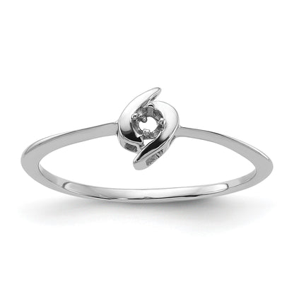 14k White Gold Ring Mounting