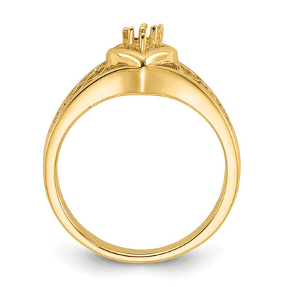 14k .05ct. Diamond Heart Ring Mounting