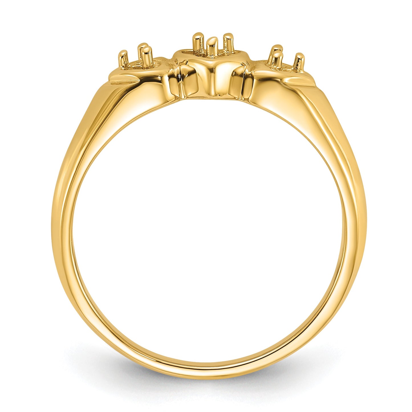 14k Polished .05ct. Diamond Heart Ring Mounting
