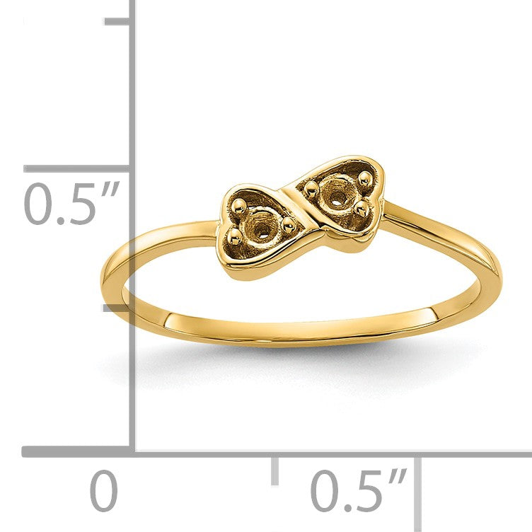 14k .05ct. Diamond Heart Ring Mounting
