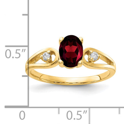 14k 7x5mm Oval Blue Sapphire and1/20 carat AA Diamond Ring
