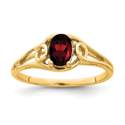 14K Holds 1-6x4mm Oval Gemstone Ring Mounting