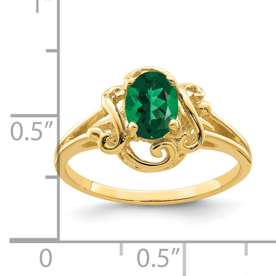 14k 7x5mm Oval Mount St. Helens Ring