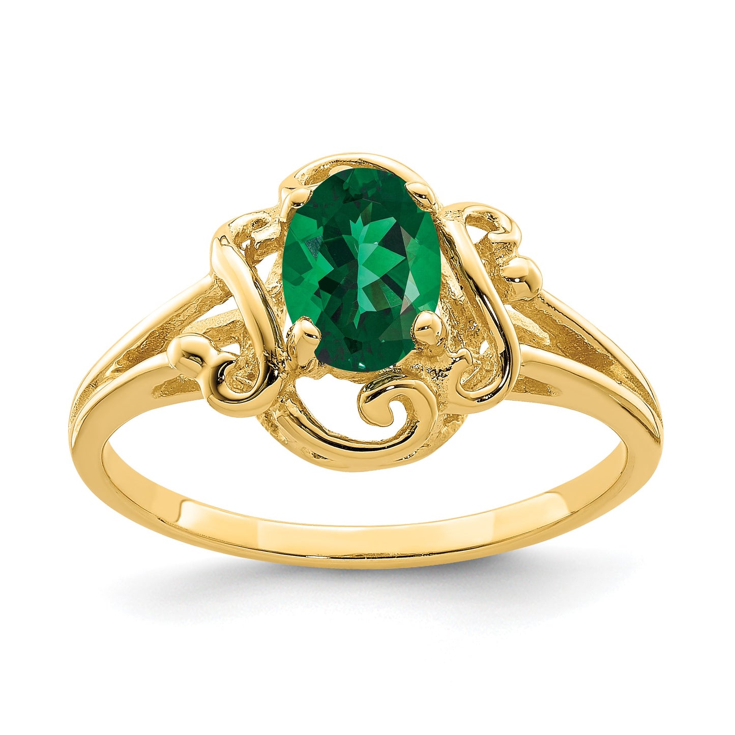 14k 7x5mm Oval Mount St. Helens Ring