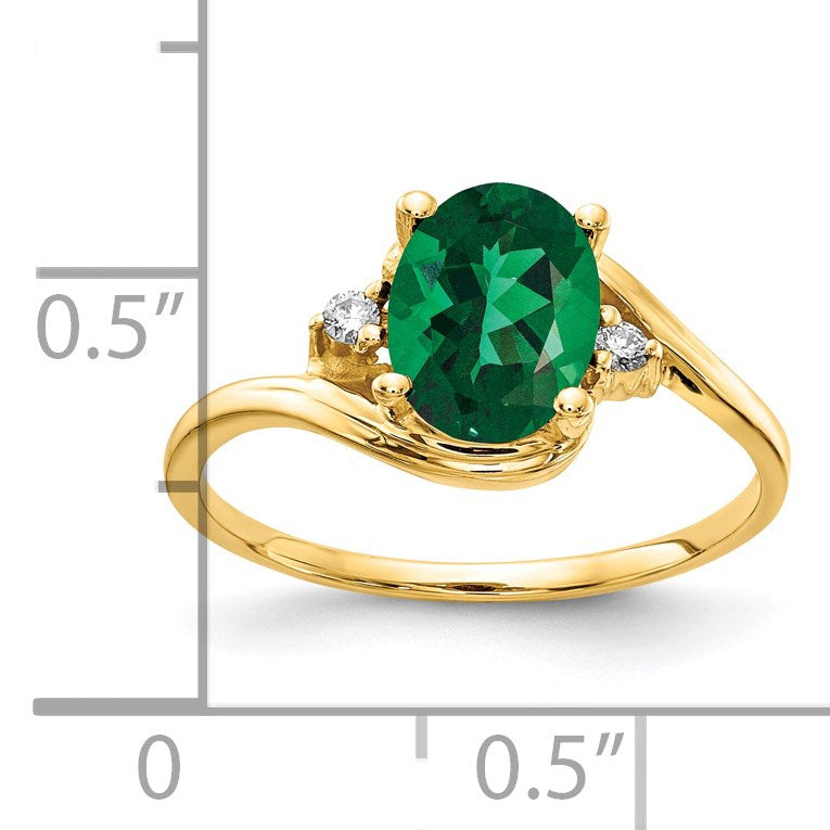 14k 8x6mm Oval Mount St. Helens and AA Diamond Ring