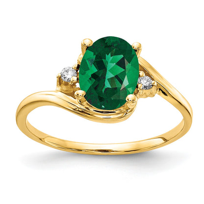 14k 8x6mm Oval Mount St. Helens and AA Diamond Ring