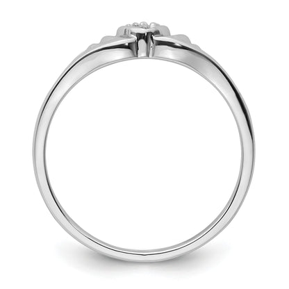 14k White Gold .03ct. Diamond Heart Ring Mounting