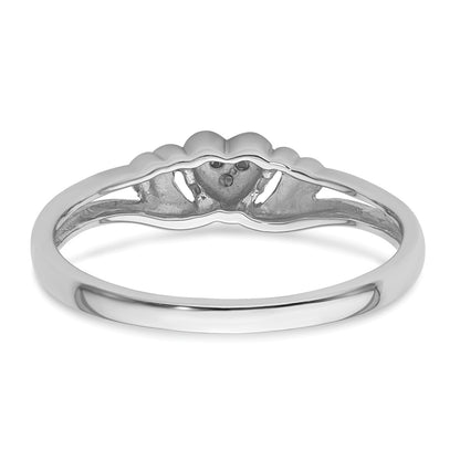 14k White Gold .03ct. Diamond Heart Ring Mounting