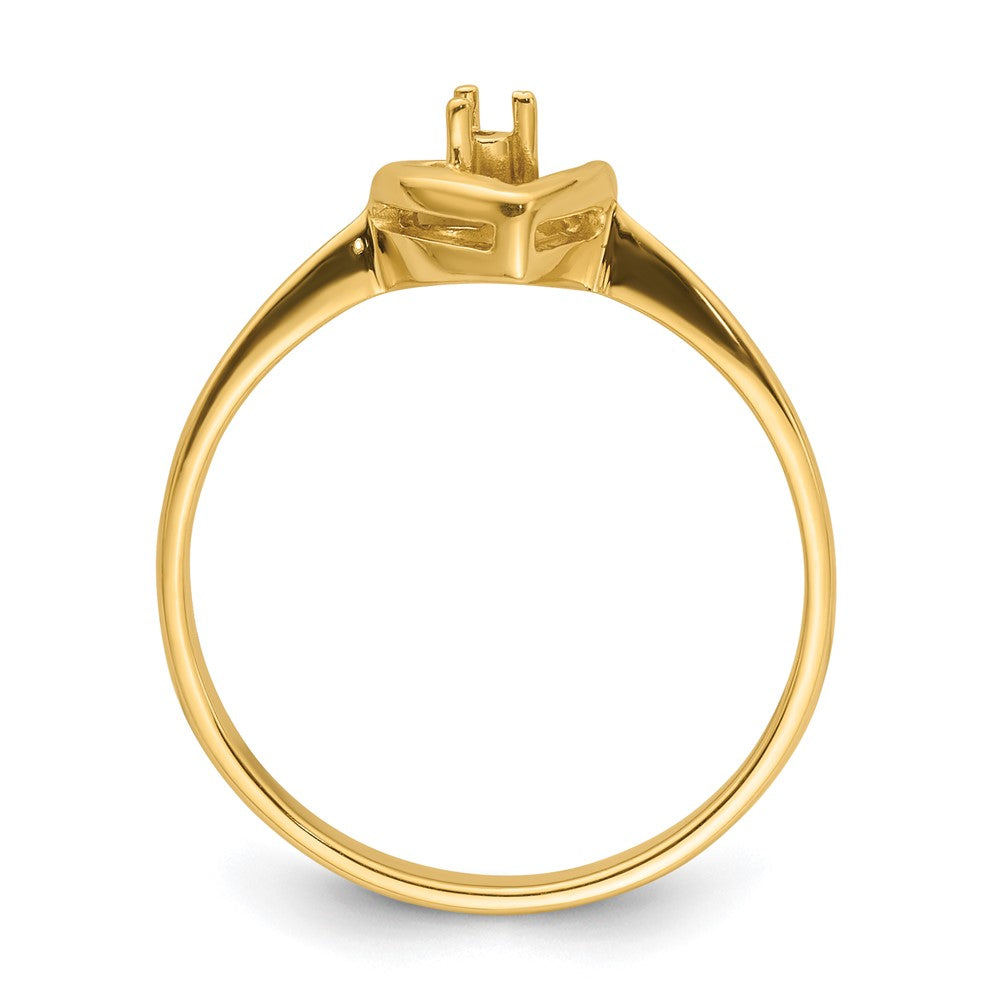 14k .02ct. Diamond Heart Ring Mounting