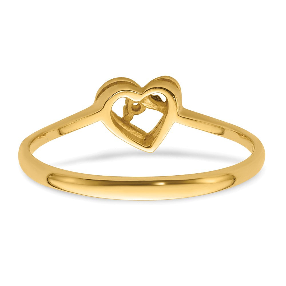 14k .02ct. Diamond Heart Ring Mounting