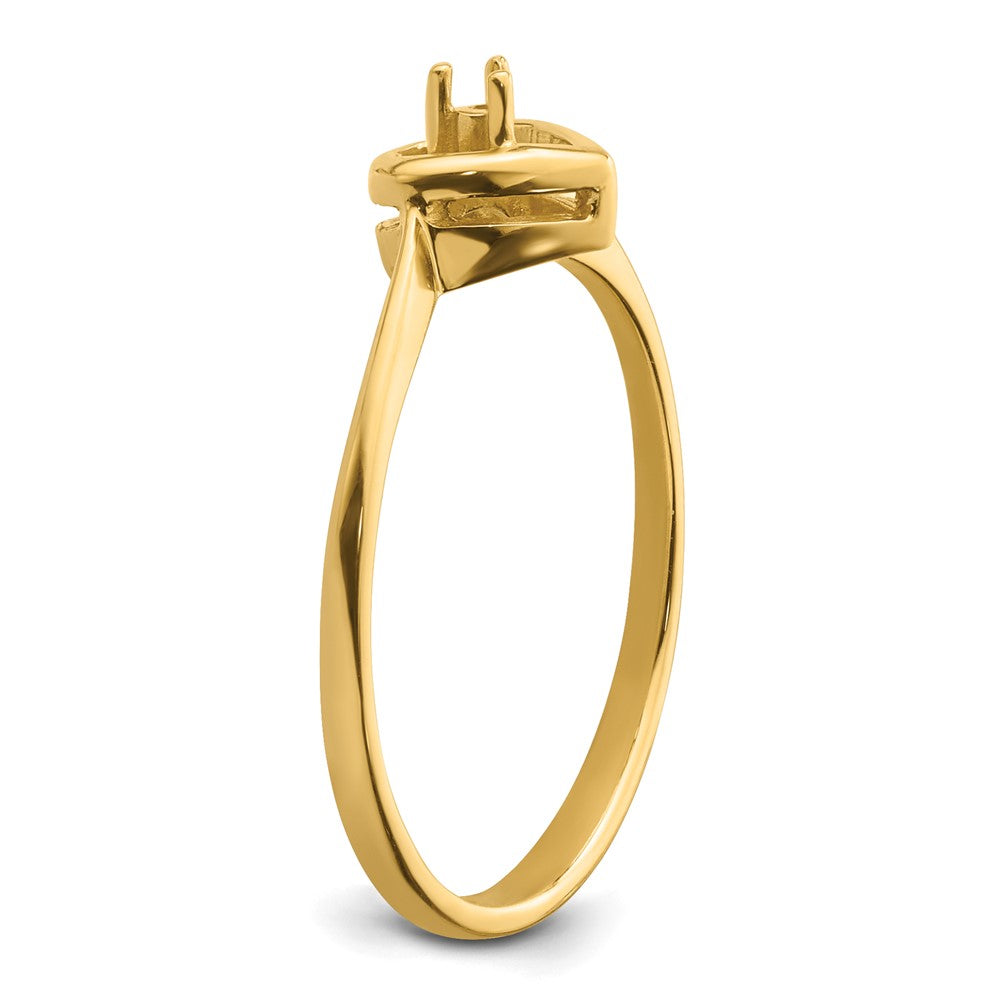 14k .02ct. Diamond Heart Ring Mounting