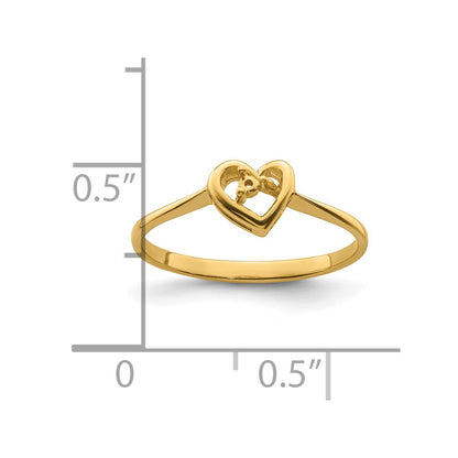 14k .02ct. Diamond Heart Ring Mounting