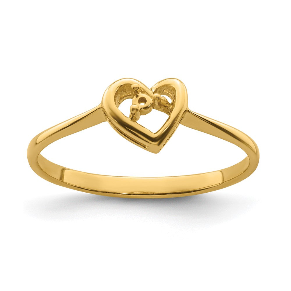 14k .02ct. Diamond Heart Ring Mounting