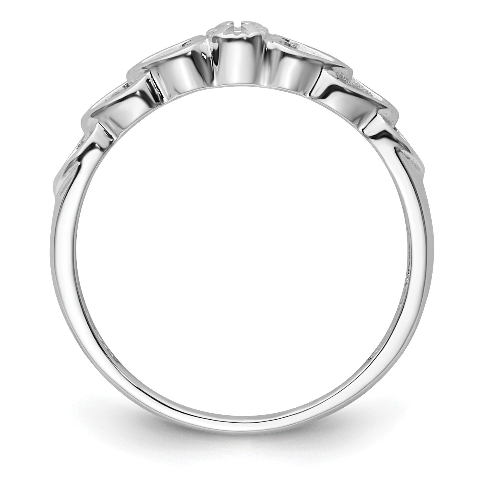 14k White Gold .02ct. Diamond Heart Ring Mounting