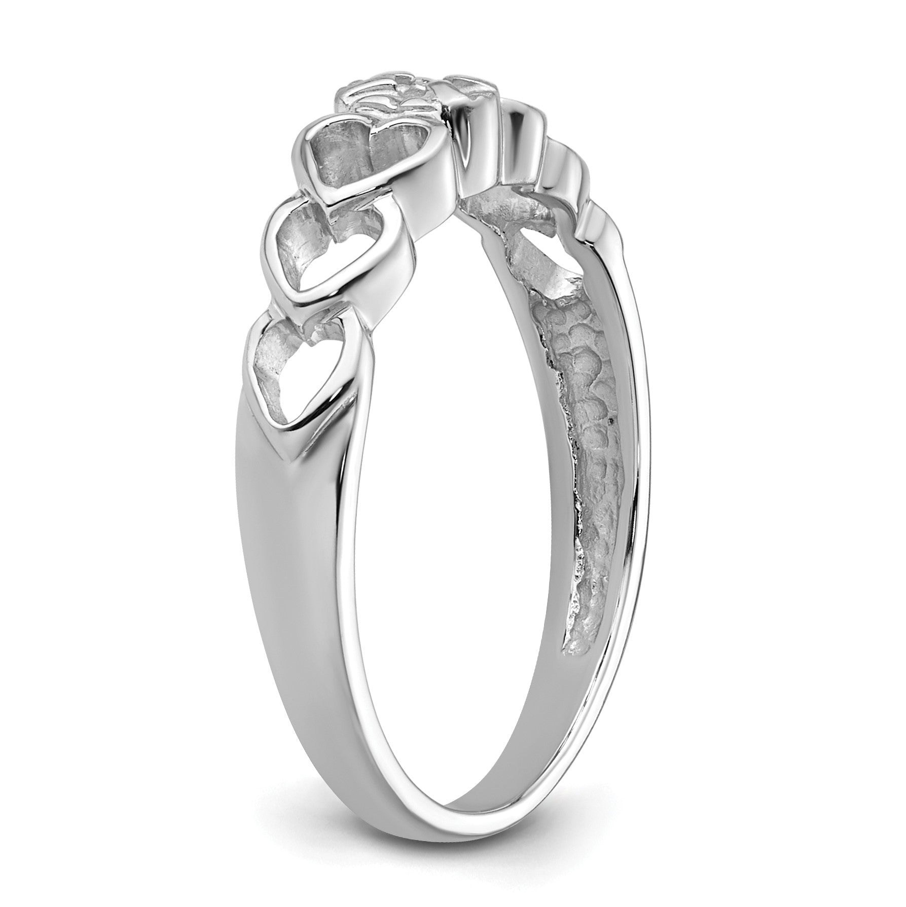 14k White Gold .02ct. Diamond Heart Ring Mounting
