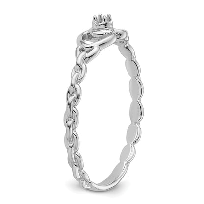14k White Gold .01ct. Diamond Heart Ring Mounting