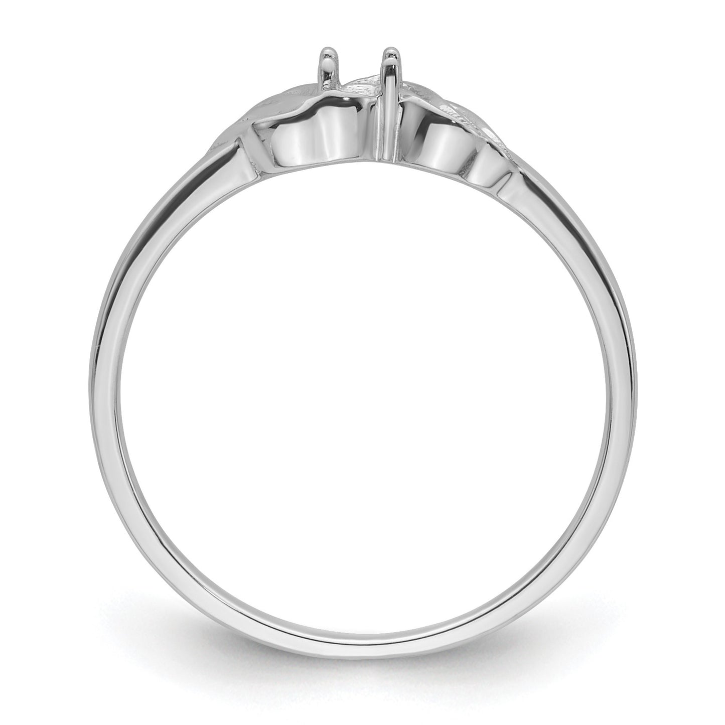 14k White Gold .07ct. Diamond Ring Mounting