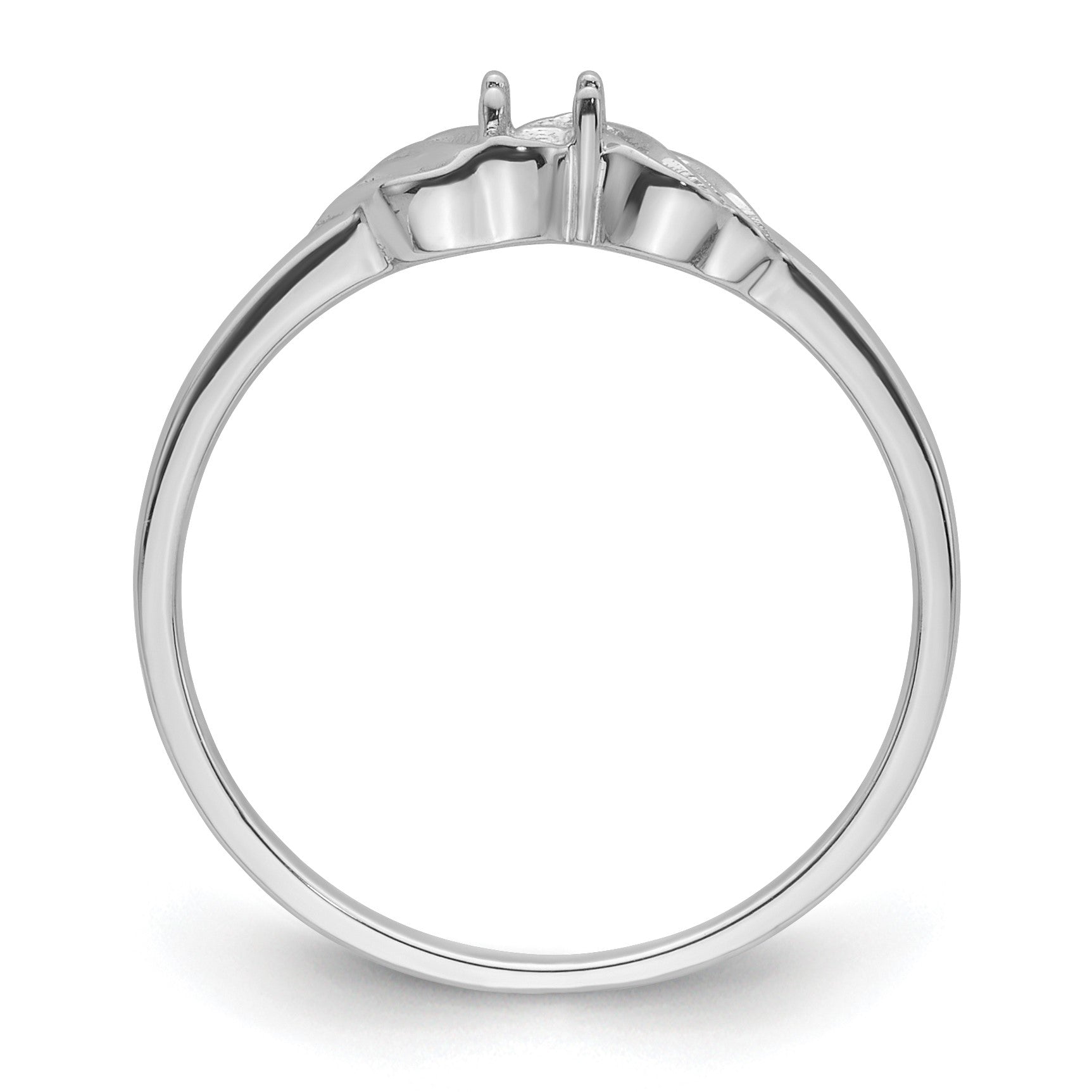 14k White Gold .07ct. Diamond Ring Mounting