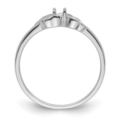 14k White Gold .07ct. Diamond Ring Mounting
