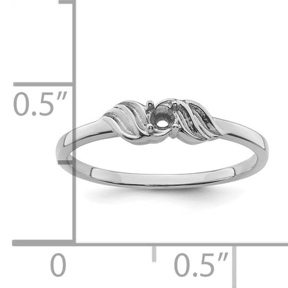 14k White Gold .07ct. Diamond Ring Mounting