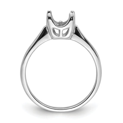 14k White Gold Holds 6mm Pearl Ring Mounting