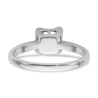 14k White Gold Holds 6mm Pearl Ring Mounting