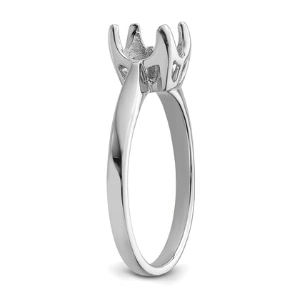 14k White Gold Holds 6mm Pearl Ring Mounting