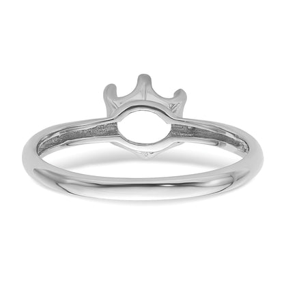 14k White Gold Holds 5.5mm Pearl Ring Mounting