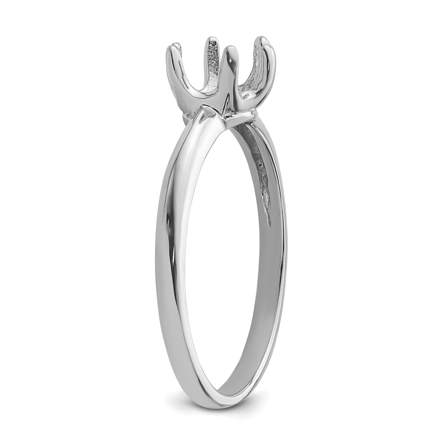 14k White Gold Holds 5.5mm Pearl Ring Mounting