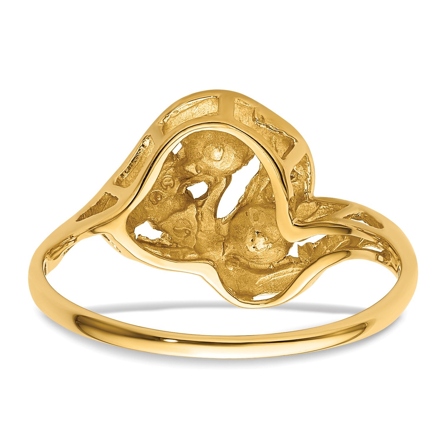 14k Holds 4mm Pearls and 1/20 carat Diamond Ring Mounting