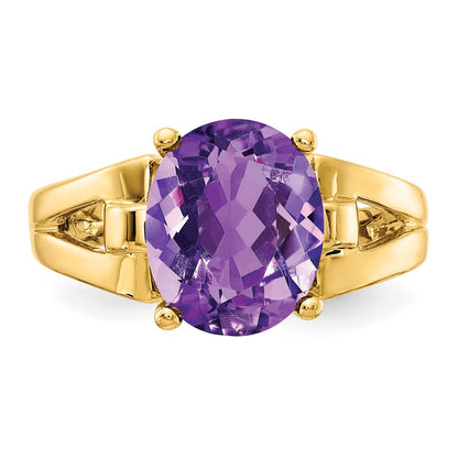 14k 11x9mm Oval Amethyst ring