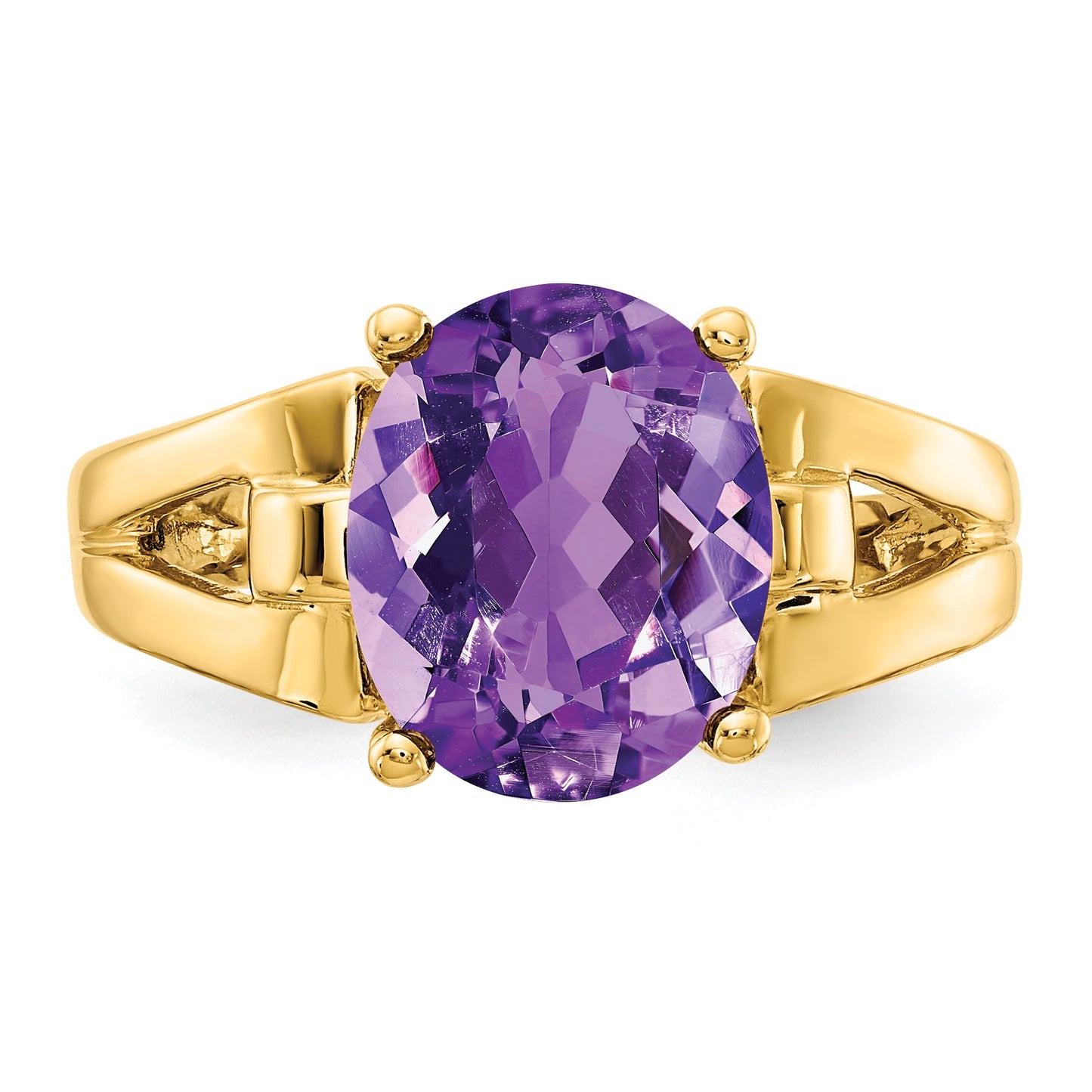 14k Holds 11x9mm Oval Gemstone Ring Mounting